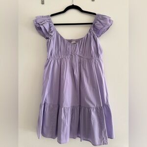 Abercrombie & Fitch Lavender Ruffled Sleeve Dress